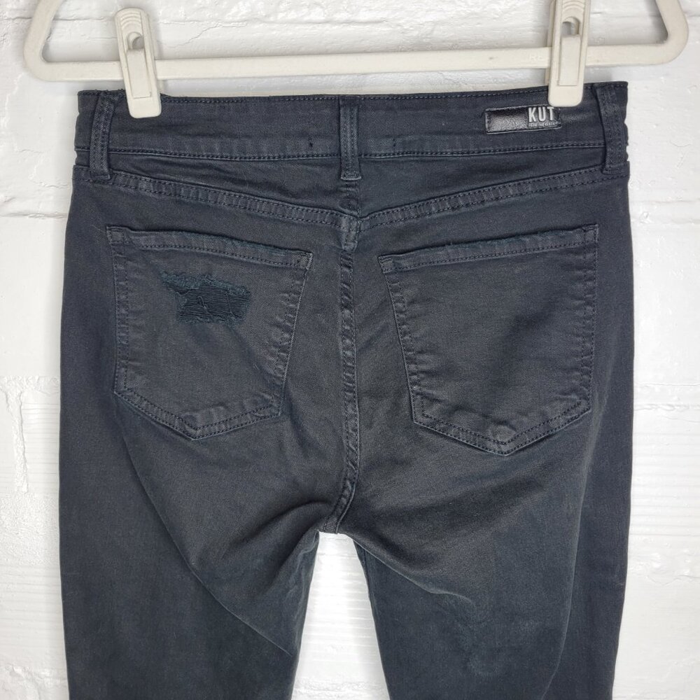 Kut From The Kloth Women's Size 6 Jeans Reese Fab Ab Ankle Straight Leg Black - Picture 4 of 9